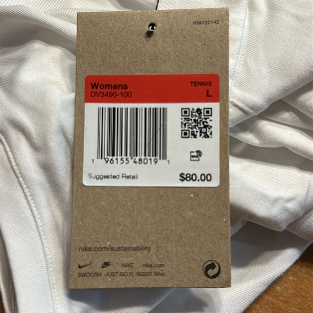 Women’s Nike NikeCourt Dri-FIT Victory Tennis Dress DV3490-100 White NEW - Picture 5 of 7